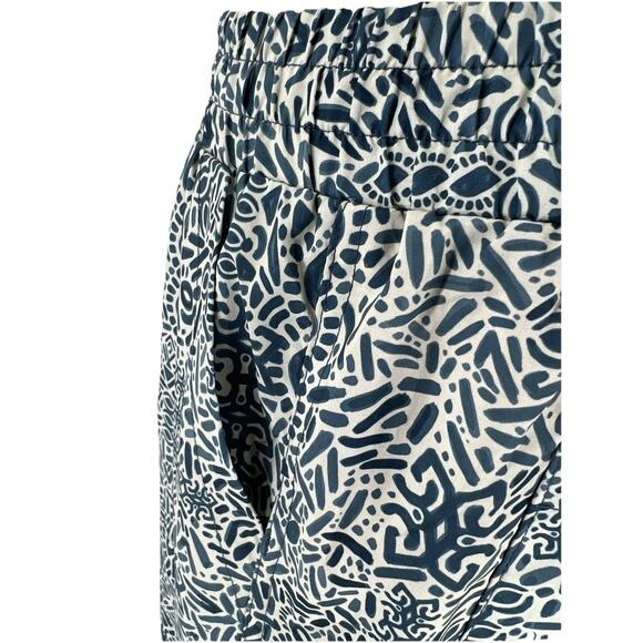 Women's Blue Patterned Wide Leg Pants - Picture 4 of 11